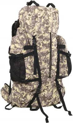 Produktbild von Langlebige Wanderrucksack Kamelbraun Tarnfarben 80 L Oxford-Gewebe Tischplatten Möbel9671446