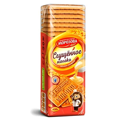 Produktbild von Morozova Kekse mit Kondensmilch Geschmack 430g