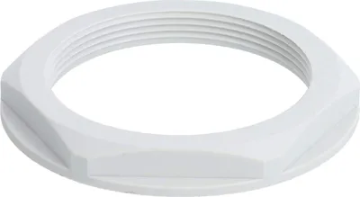 Productafbeelding van WISKA Contramoer PG42x1,588 GPA-42, zeshoekig, polyamide (PA), kleur lichtgrijs RAL 7035 - 1 stuk