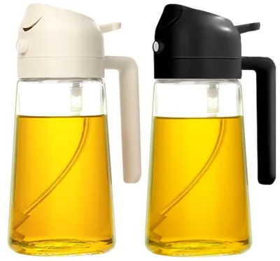 Immagine prodotto di Spruzzatore 2-in-1 da 470 ml per olio, ideale per la cucina
