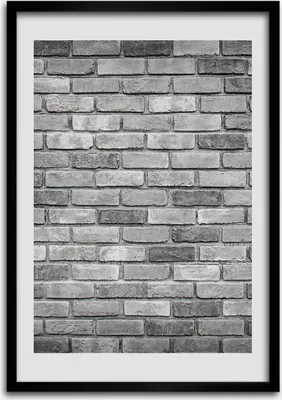 Produktbild von Bild - Bilderrahmen - 50 cm x 70 cm - MDF - Rahmen - Wandkunst Backsteinmauer