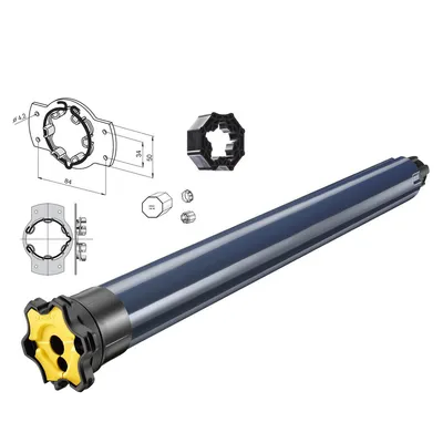 Immagine prodotto di Somfy RS100 iO 10/17 VVF 3 m, motore radio per tapparelle + adattatore LT 50 SW 60 ED