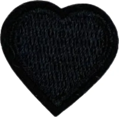 Produktbild von Herz-Herz-Logo-Patch zum Aufbügeln, Schwarz, Größe S