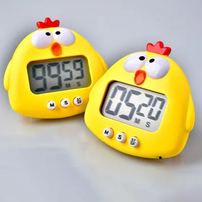 Imagen del producto de Temporizador digital para cocina, con forma de animalito, con potente imán en la parte trasera, soporte, alarma sonora, pantalla grande. Reloj temporizador para cocinar, ideal para la gestión del tiempo, ejercicios, repostería, y para medir el tiempo de cocción de huevos