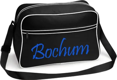 Produktbild von multifanshop Retrotasche - Bochum - Schriftzug, schwarz/weiß, Größe one size