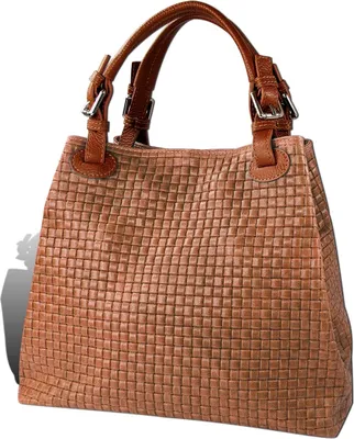 Produktbild von Handtasche braun Toscanto Tasche geprägtes Flechtmuster Leder D2OTT164HC