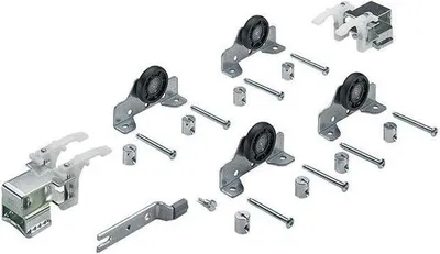 Produktbild von Hettich Schiebetürbeschlag Top Line 1 / 045077 3-türig Belastbarkeit 500N Laufrollen - 45077