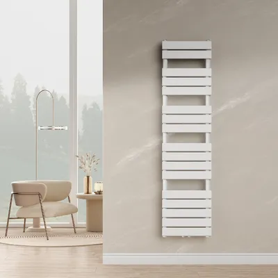 Image de Radiateur sèche-serviettes 'Voss' blanc 160x40cm lamelles