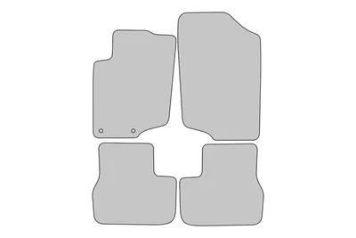 Produktbild von Exclusive Design Fußmatten passend für Peugeot 207 CC Cabrio Bj. 2006-2015, Naht:Silber. Deluxe Velours