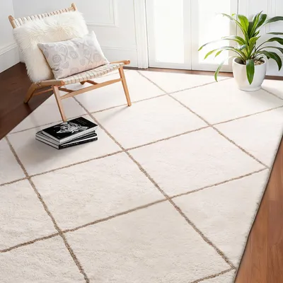 Immagine prodotto di VEVOR tappeto a pelo corto 2743x1829 mm, accogliente tappeto da salotto, altezza del pelo 20 mm, tappeto da pavimento per soggiorno, camera da letto, veranda, privo di pelucchi e con fondo in TPR antiscivolo, bianco
