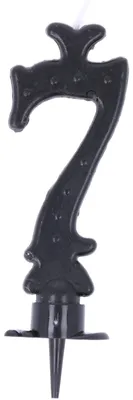 Produktbild von Geburtstagskerze, schwarz, Nr. 7