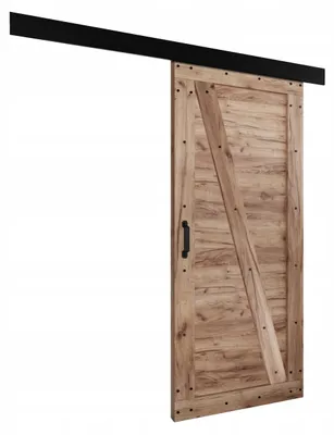 Produktbild von KierMoebel Schiebetür Komplettset ADIO 4, Wohnzimmer Schiebetür Craft Gold 96x205x3,2 cm