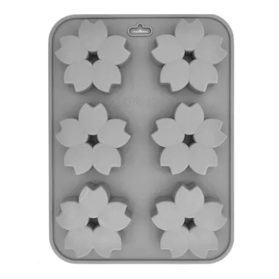 Produktbild von Rico Design Silikonform Kirschblüte 300ml 17x23x2.2cm Motivgröße 6.6cm