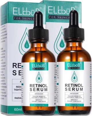 Produktbild von Retinol Serum mit Vitamin E Anti Falten Anti-Aging Gesichtsserum Bio Vegan, 2x 60ml
