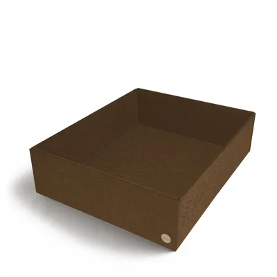Produktbild von Aufbewahrungsbox CLEAN Filz 35 x 30 x 12 cm ohne Deckel in hellbraun meliert