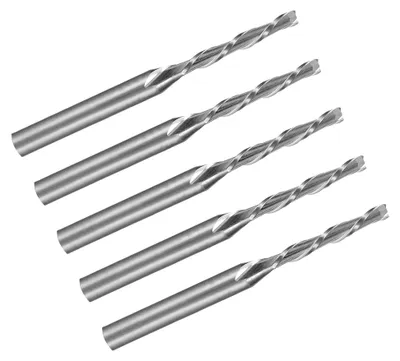 Produktbild von Spiralfräser mit 1/8" Schaft, 2mm x 15mm, Vollhartmetall, 2 Schneiden, 5 Stück