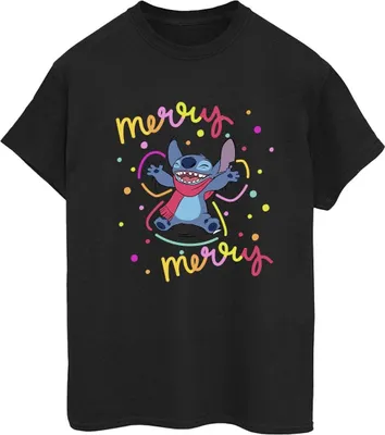 Produktbild von Disney - "Merry Rainbow" T-Shirt für Damen BI30608 (XL) (Schwarz)