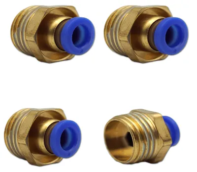 Pneumatische Steckverbindung 1/2" auf 12 mm, 4er Set