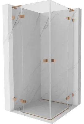 Obrázek produktu pro Mexen Lunar L Duo sprchový kout 110 x 110 cm, transparentní, kartáčovaná měď - 834L-110L-110P-65-00