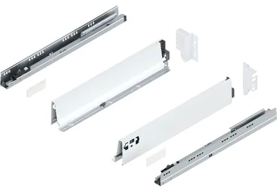 Produktbild von Blum Tandembox antaro M Schubladenschienen-Set | 1 Paar, 30kg 450mm | Vollauszug Blumotion, seidenweiß