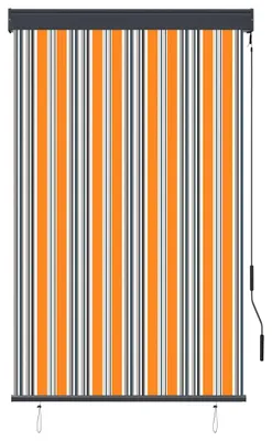 Productafbeelding van vidaXL Buitenrolgordijn, 100 x 250 cm, geel en blauw