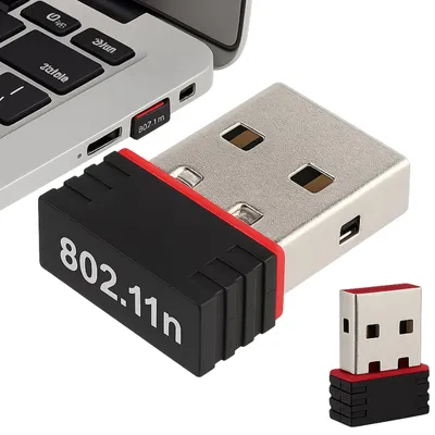 Zdjęcie produktu dla Karta sieciowa adapter WiFi USB 150Mbps 2,4GHz nano mini antena odbiornik do laptopa komputera