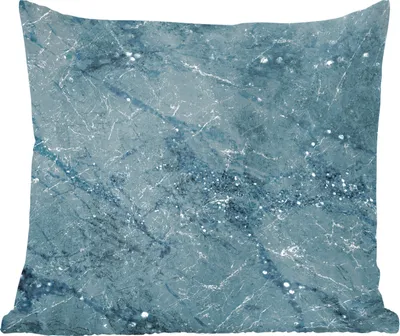 Produktbild von MuchoWow® Zierkissen Sofakissen Wohnzimmer Dekokissen 50x50 cm Marmor - Blau - Glitter - Komfort - Sofakissen