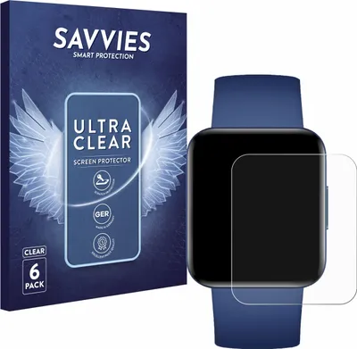 Produktbild von 6x Für Xiaomi Poco Watch Schutzfolie Savvies Displayschutz Display Schutz Folie Klar Transparent