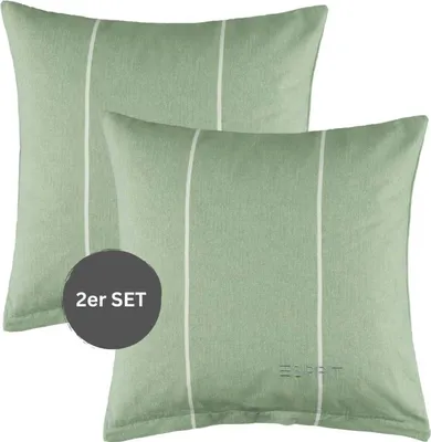 Produktbild von ESPRIT Renforcé Kissenbezüge und Bettwäsche HARPLINES Grün 40 x 40 cm 2er Pack