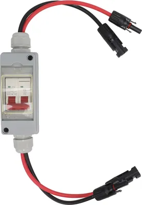 Produktbild von Leistungsschalter MCB 2P DC 500V 32A Trennschalter mit wasserdichtem Verteilerkasten IP65 (mit Kabel und PV-Anschluss)