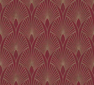 Produktbild von Livingwalls Art Deco Tapete New Walls 50's Glam Vliestapete rot gold 10,05 m x 0,53 m