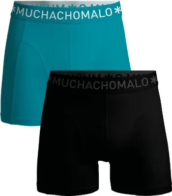 Produktbild von Muchachomalo Herren Boxershorts – 2er Pack – Baumwolle Stretch – Bequeme Unterwäsche – Größe L - SOLID1010-679