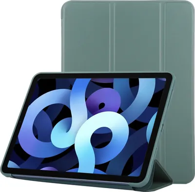 Produktbild von Mobigear Tri-Fold Gel iPad Air 5 (2022) Hülle TPU,Kunstleder Klapphülle - Grün