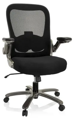 Obrázek produktu pro hjh OFFICE XXL otočná židle INSTRUCTOR T I Kancelářská židle čalouněná do nosnosti 220 kg se sklopnými područkami látka / síťovina pro kancelář, domácnost