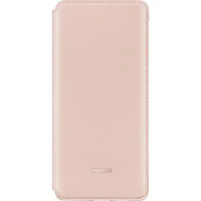 A pink Huawei phone case is shown against a white background.