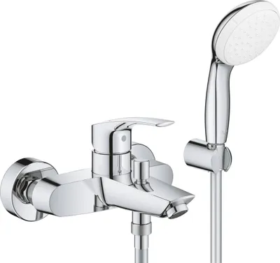 Produktbild von GROHE 33302003 EH-Wannenbatt. Eurosmart 33302_3 Wandmontage mit Brausegarnitur chrom