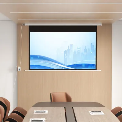Produktbild von Motorleinwand 84 Zoll 16:9, Beamer Leinwand elektrisch, Projektionsleinwand 4K, Weiß | 215 x 140 cm | Fernbedienung 30 m | 7 kg
