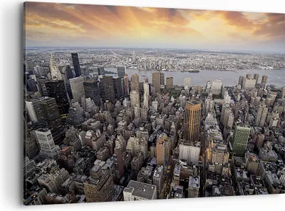 Produktbild von Bild auf Leinwand - Leinwandbild - Amerika wohnung architektur stadt - 120x80cm - Wand Bild - Wanddeko - Leinwanddruck - Bilder - Kunstdruck - Leinwand bilder - Wandkunst - AA120x80-2589