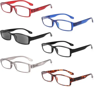 Produktbild von Lesebrille, 6er-Set, mit Federscharnier für Damen und Herren