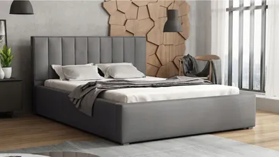 Obrázok produktu pre Manželská posteľ s roštom 160x200 TARNEWITZ 2 - šedá 2