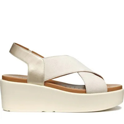 Produktbild von Geox Damen Klassische Sandalen D45M1B 022NF C5V2L Farbe: Beige Größe: 38