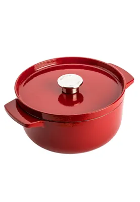 Produktbild von KitchenAid Bräter mit Deckel rot 22 cm geeignet für alle Herdarten Bis zu 260°C