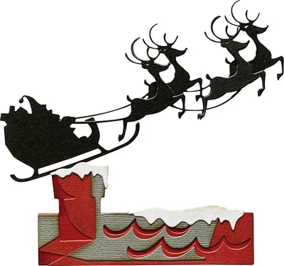 Produktbild von Sizzix Thinlits Stanzschablone "Reindeer Sleigh by Tim Holtz"