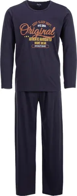 Produktbild von Pyjama Set Langarm - Original Authentic Nightwear, Farbe:anthrazit, Größe:L