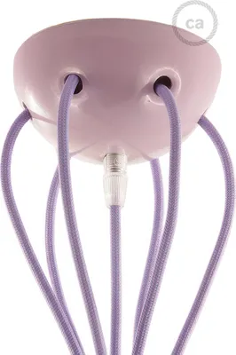 Image de Kit de rosace en céramique à 7 trous Creative-Cables - Lilas