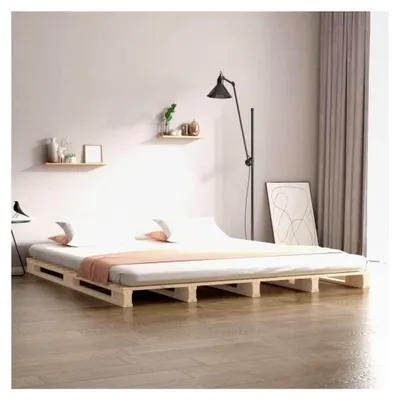 Produktbild von Palettenbett 140x190 cm aus Massivholz