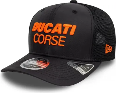 Produktbild von Ducati Corse New Era Trucker Cap "Gradient Print" - schwarz