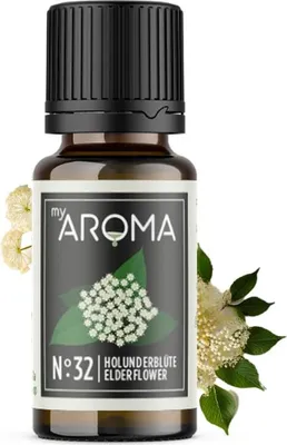 Produktbild von myAROMA flavour drops – Holunderblüte 10ml, ohne Zucker und Kalorien, vegan, natürlich ohne künstliche Farbstoffe, ideal zum Backen und mehr, Nr. 32
