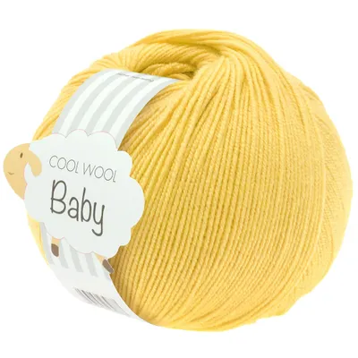 Produktbild von Lana Grossa COOL WOOL BABY 50 g sanfte Babywolle, super fein, atmungsaktiv 220 m Farbe 273 - Gelb