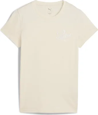 Produktbild von Puma Ess Script Kurzarm-t-shirt Beige 2XS Frau Beige 2XS
